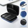 ProCase Hard Drive Case 2.5 Inch for Elements WD My Passport Canvio Basics Seagate Backup Plus Slim Expansion 1TB 2TB 3TB 4TB, Portable Carrying Case Holds 2 External Hard Drives -Navy(Navy)