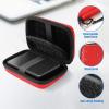 ProCase Hard Drive Case 2.5 Inch for Elements WD My Passport Canvio Basics Seagate Backup Plus Slim Expansion 1TB 2TB 3TB 4TB, Portable Carrying Case Holds 2 External Hard Drives -Navy(Red)