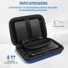 ProCase Hard Drive Case 2.5 Inch for Elements WD My Passport Canvio Basics Seagate Backup Plus Slim Expansion 1TB 2TB 3TB 4TB, Portable Carrying Case Holds 2 External Hard Drives -Navy(Navy)