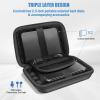 ProCase Hard Drive Case 2.5 Inch for Elements WD My Passport Canvio Basics Seagate Backup Plus Slim Expansion 1TB 2TB 3TB 4TB, Portable Carrying Case Holds 2 External Hard Drives -Navy(Black)