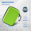 ProCase Hard Drive Case for Canvio Basics Western Digital WD Elements My Passport Seagate Portable Backup Plus Slim 1TB 2TB 3TB 4TB USB 3.0, 2.5”, Samsung T9 Portable External Hard Drive Case -Red(Green)