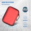 ProCase Hard Drive Case for Canvio Basics Western Digital WD Elements My Passport Seagate Portable Backup Plus Slim 1TB 2TB 3TB 4TB USB 3.0, 2.5”, Samsung T9 Portable External Hard Drive Case -Red(Red)