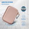 ProCase Hard Drive Case for Canvio Basics Western Digital WD Elements My Passport Seagate Portable Backup Plus Slim 1TB 2TB 3TB 4TB USB 3.0, 2.5”, Samsung T9 Portable External Hard Drive Case -Red(Rosegold)