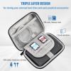 ProCase Hard Drive Case for Canvio Basics Western Digital WD Elements My Passport Seagate Portable Backup Plus Slim 1TB 2TB 3TB 4TB USB 3.0, 2.5”, Samsung T9 Portable External Hard Drive Case -Red(Silver)