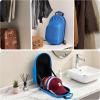 ProCase Hard Hat Travel Case for Baseball Caps, No-Crush Case Holds Up to 7-8 Hats, Adjustable Interior with Shoulder Strap for Travel, Hat Organizer Ball Caps Holder -Black(Blue)