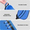 ProCase Hard Hat Travel Case for Baseball Caps, No-Crush Case Holds Up to 7-8 Hats, Adjustable Interior with Shoulder Strap for Travel, Hat Organizer Ball Caps Holder -Black(Blue)