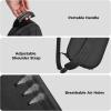 ProCase Hard Hat Travel Case for Baseball Caps, No-Crush Case Holds Up to 7-8 Hats, Adjustable Interior with Shoulder Strap for Travel, Hat Organizer Ball Caps Holder -Black(Black)