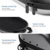 ProCase Hard Hat Travel Case for Baseball Caps, No-Crush Case Holds Up to 7-8 Hats, Adjustable Interior with Shoulder Strap for Travel, Hat Organizer Ball Caps Holder -Black(Grey)