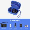 ProCase Hard Shell Digital Camera Case for Canon G7X Mark III Mark II, Sony Cybershot, PowerShot SX740, Ricoh GR III, Kodak Pixpro, Compact 4K Vlogging Small Cameras Travel Carrying Storage Bag -Black(Blue)
