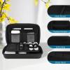 ProCase Hard Travel Electronic Organizer Case for MacBook Power Adapter Chargers Cables Power Bank Apple Magic Mouse Apple Pencil USB Flash Disk SD Card Small Portable Accessories Bag(Black)