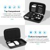 ProCase Hard Travel Electronic Organizer Case for MacBook Power Adapter Chargers Cables Power Bank Apple Magic Mouse Apple Pencil USB Flash Disk SD Card Small Portable Accessories Bag(Black)