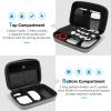 ProCase Hard Travel Electronic Organizer Case for MacBook Power Adapter Chargers Cables Power Bank Apple Magic Mouse Apple Pencil USB Flash Disk SD Card Small Portable Accessories Bag(Darkgrey)
