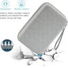 ProCase Hard Travel Electronic Organizer Case for MacBook Power Adapter Chargers Cables Power Bank Apple Magic Mouse Apple Pencil USB Flash Disk SD Card Small Portable Accessories Bag(Grey)