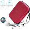 ProCase Hard Travel Electronic Organizer Case for MacBook Power Adapter Chargers Cables Power Bank Apple Magic Mouse Apple Pencil USB Flash Disk SD Card Small Portable Accessories Bag(Wine)