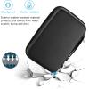 ProCase Hard Travel Electronic Organizer Case for MacBook Power Adapter Chargers Cables Power Bank Apple Magic Mouse Apple Pencil USB Flash Disk SD Card Small Portable Accessories Bag(Black)
