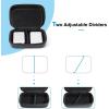 ProCase Hard Travel Electronic Organizer Case for MacBook Power Adapter Chargers Cables Power Bank Apple Magic Mouse Apple Pencil USB Flash Disk SD Card Small Portable Accessories Bag(Shadow Black)