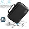 ProCase Hard Travel Electronic Organizer Case for MacBook Power Adapter Chargers Cables Power Bank Apple Magic Mouse Apple Pencil USB Flash Disk SD Card Small Portable Accessories Bag(Jet Black)
