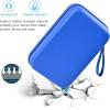 ProCase Hard Travel Electronic Organizer Case for MacBook Power Adapter Chargers Cables Power Bank Apple Magic Mouse Apple Pencil USB Flash Disk SD Card Small Portable Accessories Bag(Blue)