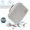 ProCase Hard Travel Electronic Organizer Case for MacBook Power Adapter Chargers Cables Power Bank Apple Magic Mouse Apple Pencil USB Flash Disk SD Card Small Portable Accessories Bag(Silver Gray)