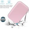 ProCase Hard Travel Electronic Organizer Case for MacBook Power Adapter Chargers Cables Power Bank Apple Magic Mouse Apple Pencil USB Flash Disk SD Card Small Portable Accessories Bag(Rosegold)