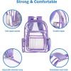ProCase Heavy Duty Clear Backpack, See Through Backpacks Transparent Clear Large Bookbag for School Work Stadium Security -Purple(Purple)