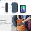 ProCase Large Hard Travel Electronic Organizer Case for MacBook Power Adapter Chargers Cables Tech Organizer Hard Drive USB Flash Disk SD Card Portable Electronics Accessories Bag -Black(Navy)