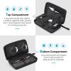 ProCase Large Hard Travel Electronic Organizer Case for MacBook Power Adapter Chargers Cables Tech Organizer Hard Drive USB Flash Disk SD Card Portable Electronics Accessories Bag -Black(Black)