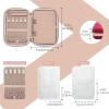ProCase Large Travel Jewelry Organizer Case, Jewellery Home Storage Book Ring Binder with Clear Pockets for Presentation, Zippered Pouch Bag for Earrings Necklaces Bracelets -Black(Wine)