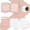 ProCase Large Travel Jewelry Organizer Case, Jewellery Home Storage Book Ring Binder with Clear Pockets for Presentation, Zippered Pouch Bag for Earrings Necklaces Bracelets -Black(Black)