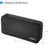 ProCase Pencil Case, Large Capacity Students Stationery Pouch Pen Bag Holder, Portable Desk Organizer with Double Zipper for School Office Supplies(Black)