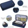 ProCase Pencil Case, Large Capacity Students Stationery Pouch Pen Bag Holder, Portable Desk Organizer with Double Zipper for School Office Supplies(Navy)