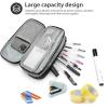 ProCase Pencil Case Pen Bag, Two Layers Big Capacity Pencil Pouch Pen Organizer Durable Stationery Holder for Marker Organization School Supplies Office Storage Desk Organizing(Grey)
