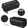 ProCase Pencil Case Pen Bag, Two Layers Big Capacity Pencil Pouch Pen Organizer Durable Stationery Holder for Marker Organization School Supplies Office Storage Desk Organizing(Black)