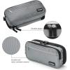 ProCase Pencil Case Pen Bag, Two Layers Big Capacity Pencil Pouch Pen Organizer Durable Stationery Holder for Marker Organization School Supplies Office Storage Desk Organizing(Grey)