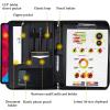ProCase Portfolio Business Padfolio Folder with Zipper, Conference Meeting Executive File Legal Document Organizer with Pockets Letter Size A4 Writing Pad Notepad Padfolio -Navy(Black)