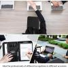 ProCase Portfolio Business Padfolio Folder with Zipper, Conference Meeting Executive File Legal Document Organizer with Pockets Letter Size A4 Writing Pad Notepad Padfolio -Navy(Allblack)