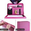 ProCase Portfolio Business Padfolio Folder with Zipper, Conference Meeting Executive File Legal Document Organizer with Pockets Letter Size A4 Writing Pad Notepad Padfolio -Navy(Magenta)