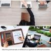 ProCase Portfolio Business Padfolio Folder with Zipper, Conference Meeting Executive File Legal Document Organizer with Pockets Letter Size A4 Writing Pad Notepad Padfolio -Navy(Brown)