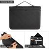ProCase Portfolio Business Padfolio Folder with Zipper, Conference Meeting Executive File Legal Document Organizer with Pockets Letter Size A4 Writing Pad Notepad Padfolio -Navy(Allblack)