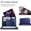 ProCase Portfolio Business Padfolio Folder with Zipper, Conference Meeting Executive File Legal Document Organizer with Pockets Letter Size A4 Writing Pad Notepad Padfolio -Navy(Navy)