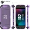 ProCase Protective Cover for Nintendo Switch 2 2025, Case with Ergonomic Grip, Shell for Switch 2, Soft TPU Protector Accessories, Anti-Scratch, Easy to Install -Transparent Pink(Transparent Purple)