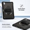 ProCase Rugged Case for iPad Pro 11 inch 2025 (M5) / 2024 (M4) with Pencil Hold, Heavy Duty Shockproof Rugged Cover with Hand Strap 360 Degree Rotatable Kickstand Protective for iPad Pro 11″ -Black(Black)