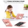 ProCase Rugged Case for iPad Pro 11 inch 2025 (M5) / 2024 (M4) with Pencil Hold, Heavy Duty Shockproof Rugged Cover with Hand Strap 360 Degree Rotatable Kickstand Protective for iPad Pro 11″ -Black(Pink)