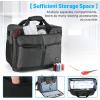 ProCase Sewing Machine Carrying Case, Universal Travel Tote Bag for Most Standard Size Sewing Machine Brother, Singer and Janome, with Sewing Accessories Storage Pockets and Shoulder Strap -Grey