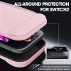 ProCase Slim Carrying Case for Nintendo Switch 2 2025, Travel Case Hard-Shell with 12 Game Card Slots, Switch 2 Protector Accessories -Purple(Pink)