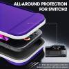 ProCase Slim Carrying Case for Nintendo Switch 2 2025, Travel Case Hard-Shell with 12 Game Card Slots, Switch 2 Protector Accessories -Purple(Purple)