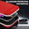 ProCase Slim Carrying Case for Nintendo Switch 2 2025, Travel Case Hard-Shell with 12 Game Card Slots, Switch 2 Protector Accessories -Purple(Red)