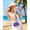ProCase Small Digital Camera Case for KODAK PIXPRO FZ55/FZ53/FZ45/FZ43, Hard Shell Camera Case, Cute Compact Travel Carrying Protective Camera Storage Case for Kids -Black(Purple)