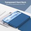 ProCase Smart Case for iPad Pro 11 Inch 2025(M5) / 2024(M4) with Pencil Holder, Clear Back Slim Tri-Angle Folio Stand Shell Tablet Cover for iPad Pro 11” -Black(Teal)