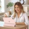 ProCase Smart Case for iPad Pro 11 Inch M5 2025/M4 2024 (Model: A3357/A3358/A3359/A2836/A2837/A3006), Slim Folio Stand Hard Back Shell Protective Tablet Cover for iPad Pro 11″ 6th/5th Gen -Black(Lightpink)